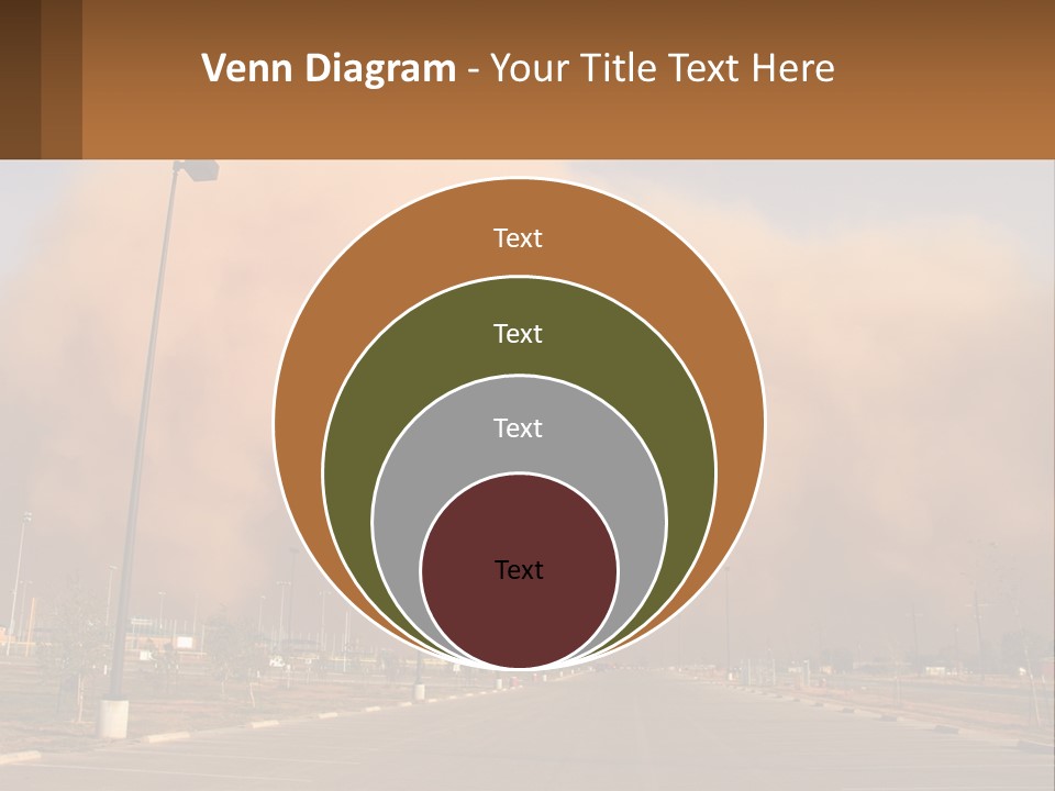 A Large Cloud Of Dust Over A Parking Lot PowerPoint Template
