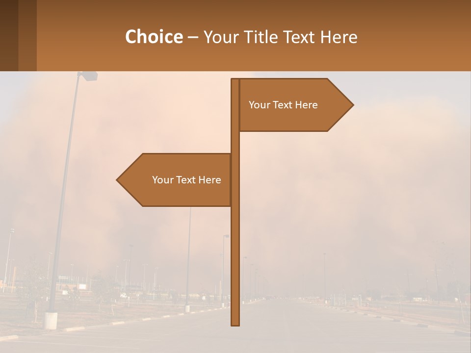 A Large Cloud Of Dust Over A Parking Lot PowerPoint Template