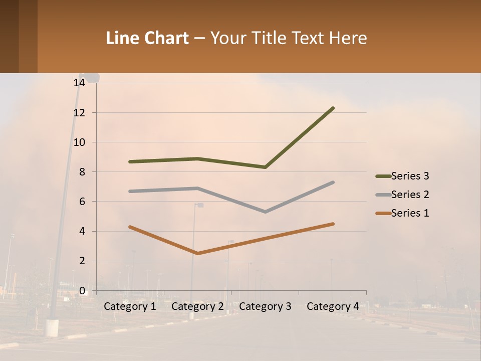 A Large Cloud Of Dust Over A Parking Lot PowerPoint Template