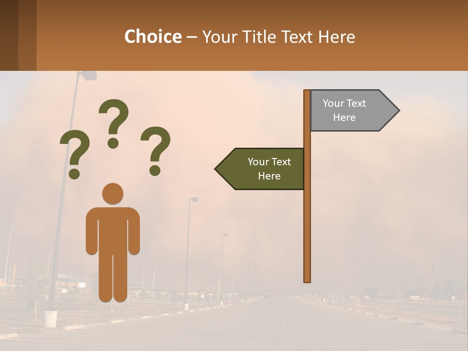 A Large Cloud Of Dust Over A Parking Lot PowerPoint Template