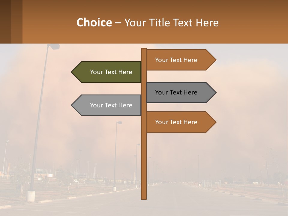 A Large Cloud Of Dust Over A Parking Lot PowerPoint Template