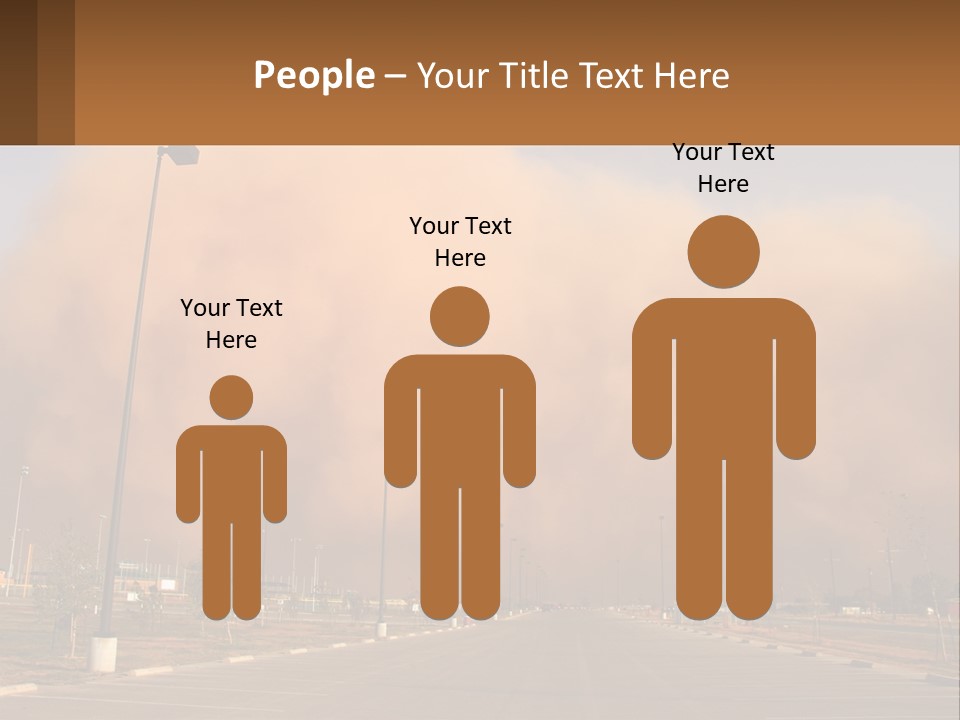 A Large Cloud Of Dust Over A Parking Lot PowerPoint Template