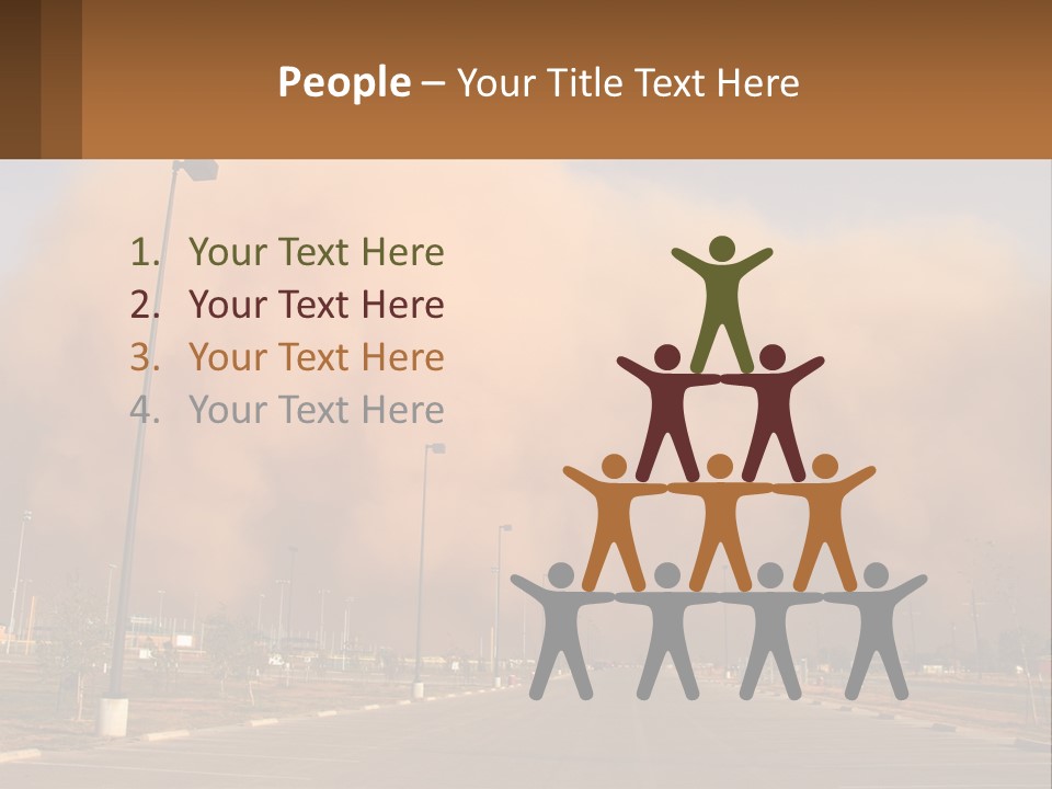 A Large Cloud Of Dust Over A Parking Lot PowerPoint Template