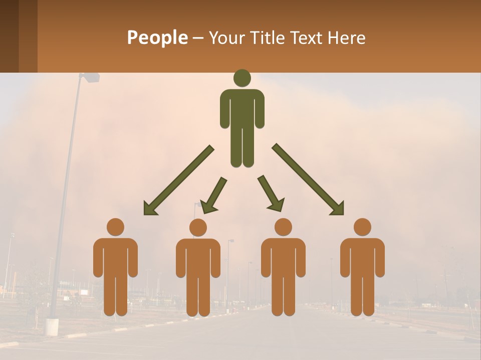 A Large Cloud Of Dust Over A Parking Lot PowerPoint Template