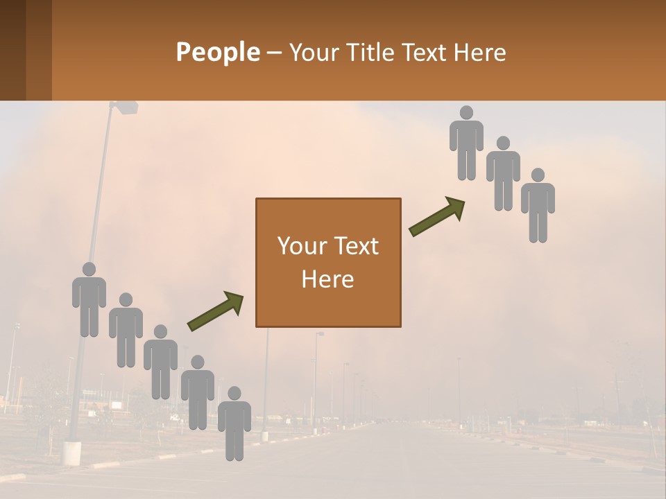 A Large Cloud Of Dust Over A Parking Lot PowerPoint Template