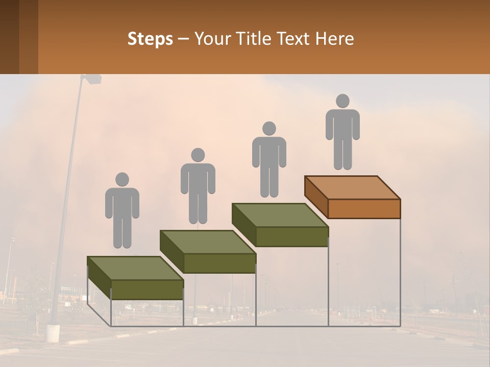 A Large Cloud Of Dust Over A Parking Lot PowerPoint Template