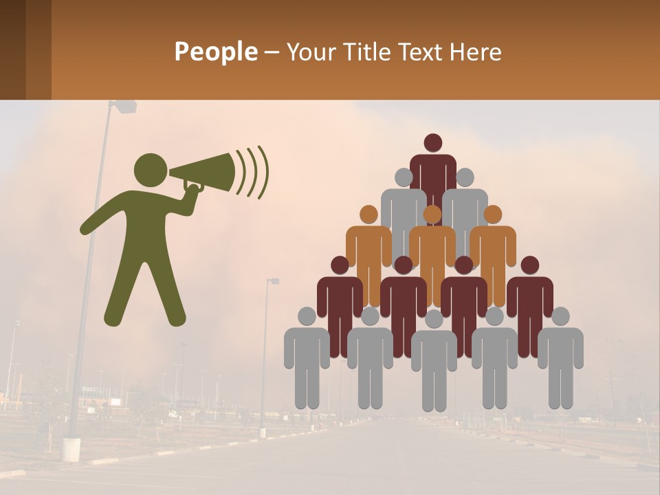 A Large Cloud Of Dust Over A Parking Lot PowerPoint Template