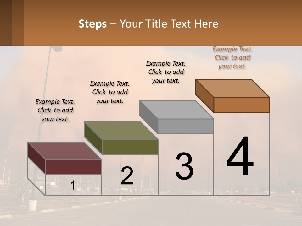 A Large Cloud Of Dust Over A Parking Lot PowerPoint Template