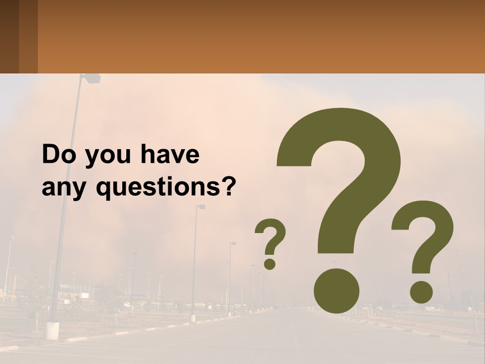 A Large Cloud Of Dust Over A Parking Lot PowerPoint Template