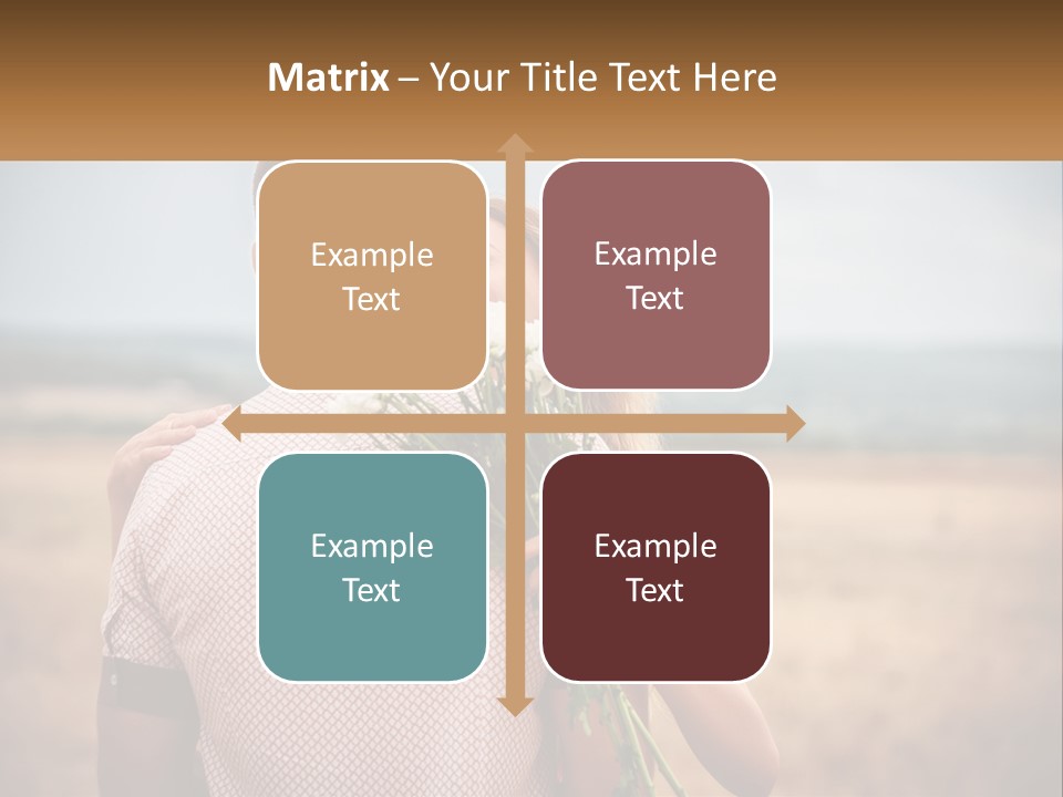 A Man Holding A Bouquet Of Flowers Next To A Woman PowerPoint Template