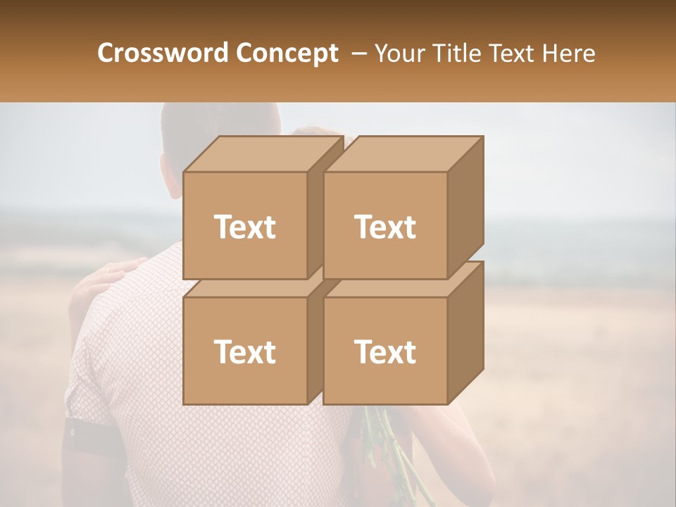 A Man Holding A Bouquet Of Flowers Next To A Woman PowerPoint Template