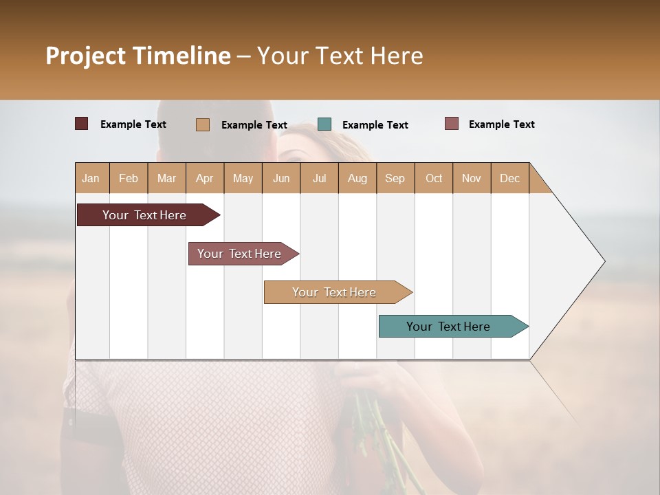 A Man Holding A Bouquet Of Flowers Next To A Woman PowerPoint Template