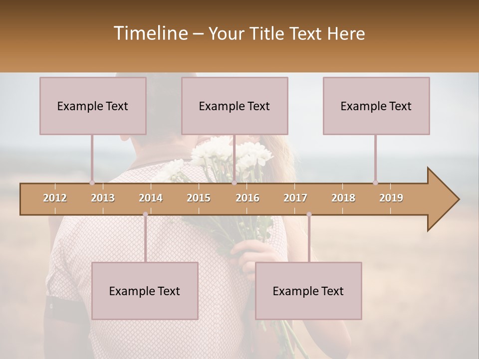 A Man Holding A Bouquet Of Flowers Next To A Woman PowerPoint Template