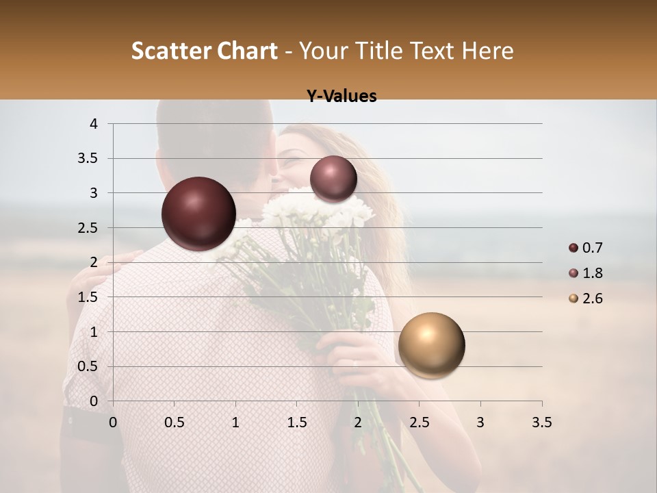 A Man Holding A Bouquet Of Flowers Next To A Woman PowerPoint Template