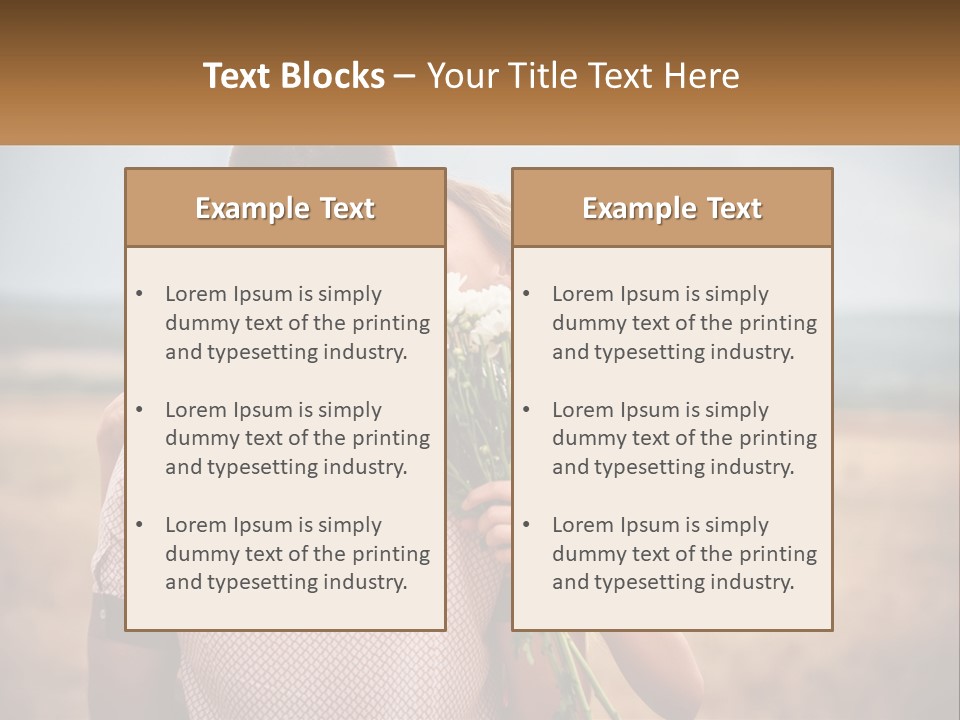A Man Holding A Bouquet Of Flowers Next To A Woman PowerPoint Template