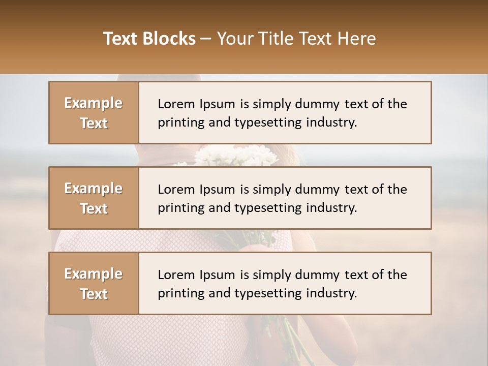 A Man Holding A Bouquet Of Flowers Next To A Woman PowerPoint Template