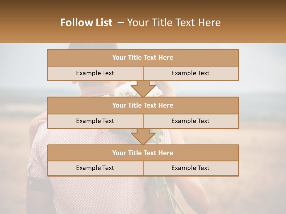 A Man Holding A Bouquet Of Flowers Next To A Woman PowerPoint Template