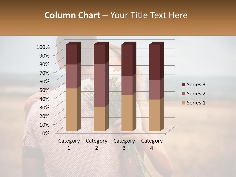 A Man Holding A Bouquet Of Flowers Next To A Woman PowerPoint Template
