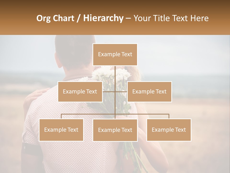 A Man Holding A Bouquet Of Flowers Next To A Woman PowerPoint Template