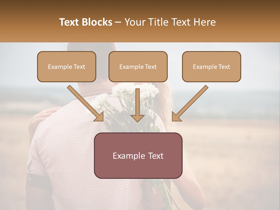 A Man Holding A Bouquet Of Flowers Next To A Woman PowerPoint Template