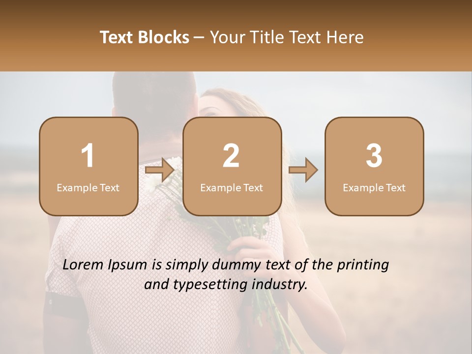 A Man Holding A Bouquet Of Flowers Next To A Woman PowerPoint Template