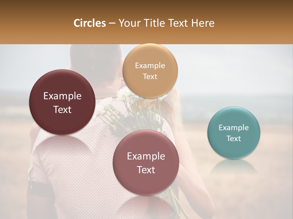 A Man Holding A Bouquet Of Flowers Next To A Woman PowerPoint Template