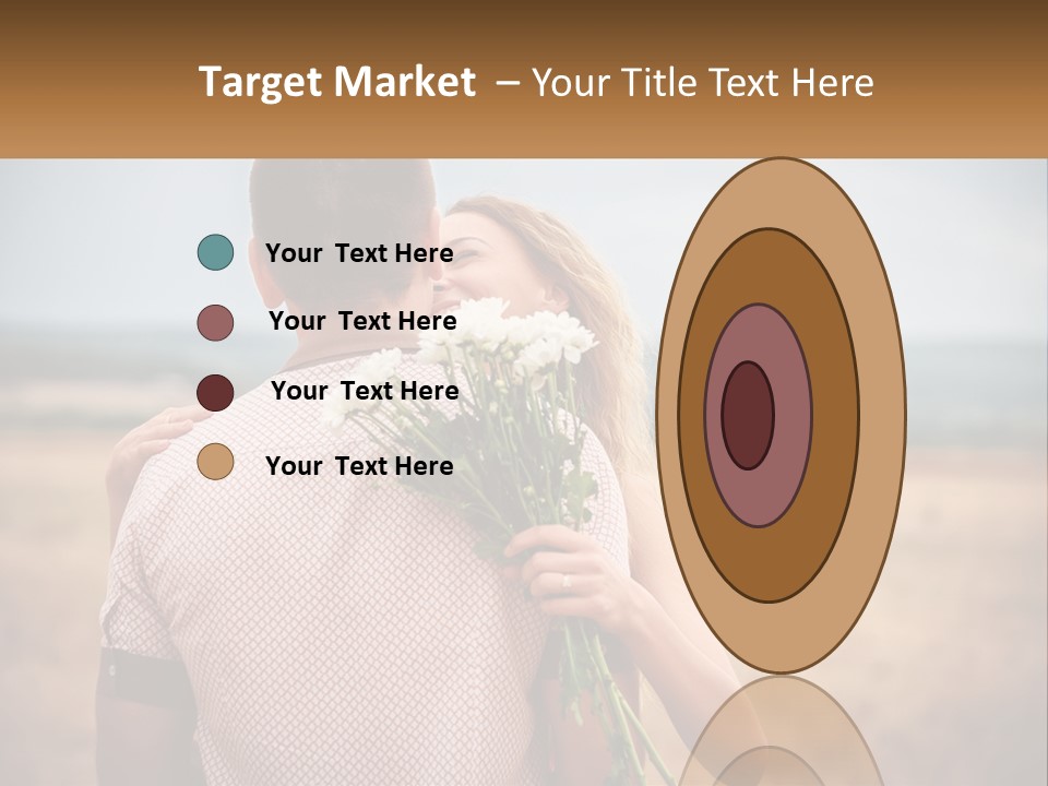 A Man Holding A Bouquet Of Flowers Next To A Woman PowerPoint Template