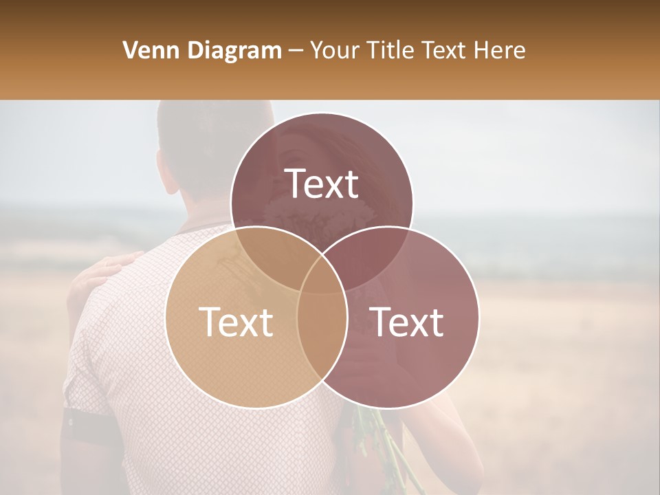 A Man Holding A Bouquet Of Flowers Next To A Woman PowerPoint Template