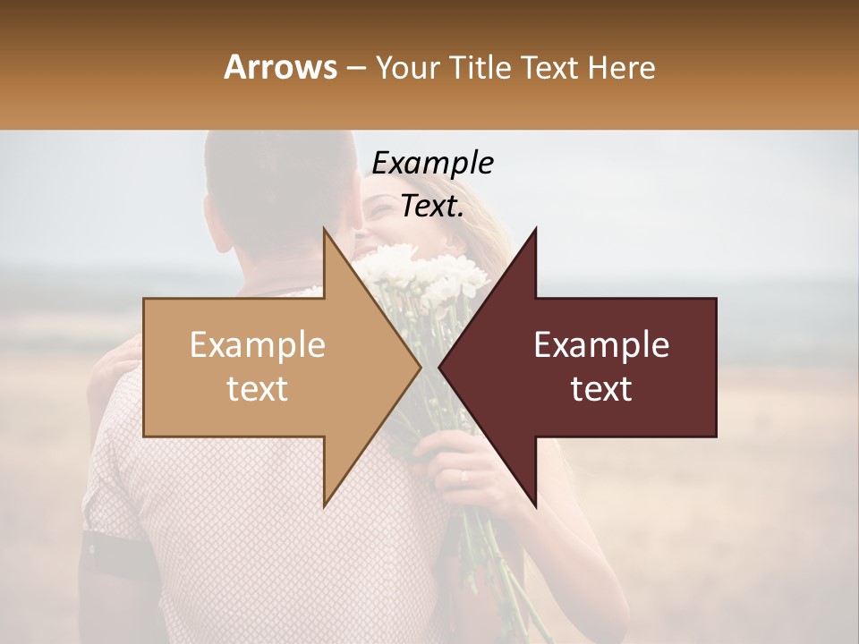 A Man Holding A Bouquet Of Flowers Next To A Woman PowerPoint Template