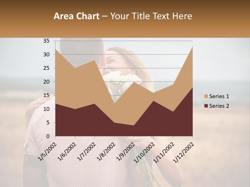 A Man Holding A Bouquet Of Flowers Next To A Woman PowerPoint Template