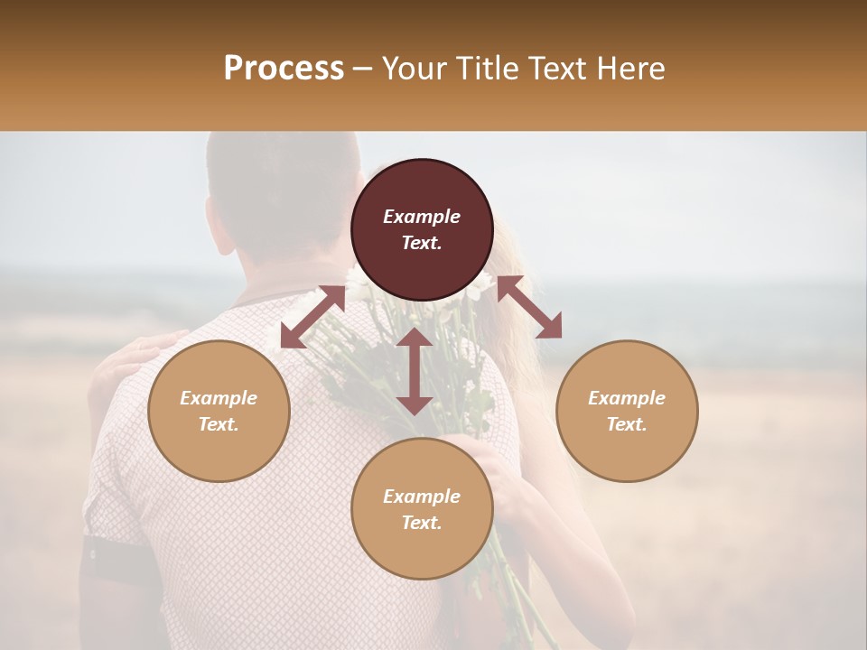 A Man Holding A Bouquet Of Flowers Next To A Woman PowerPoint Template