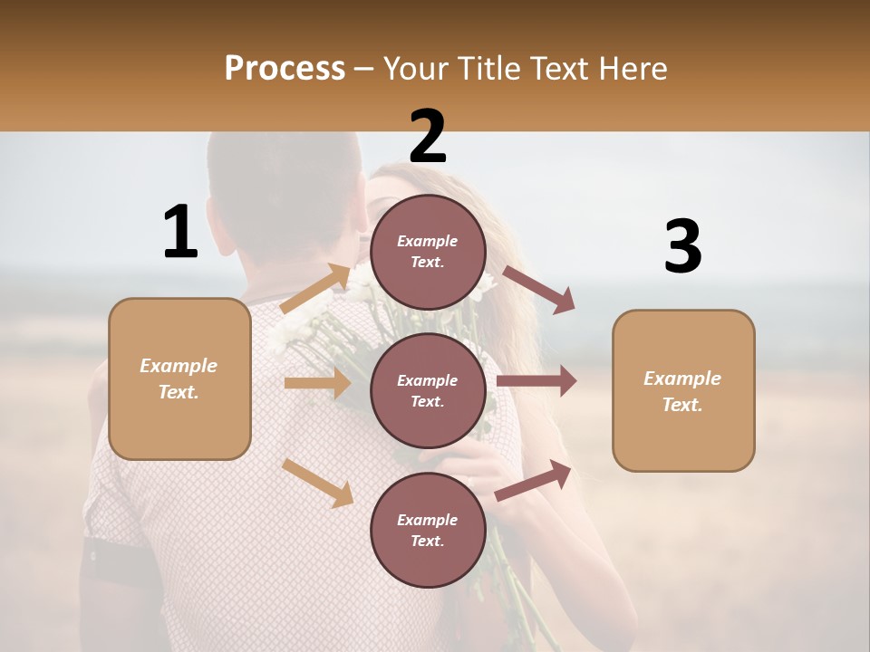 A Man Holding A Bouquet Of Flowers Next To A Woman PowerPoint Template