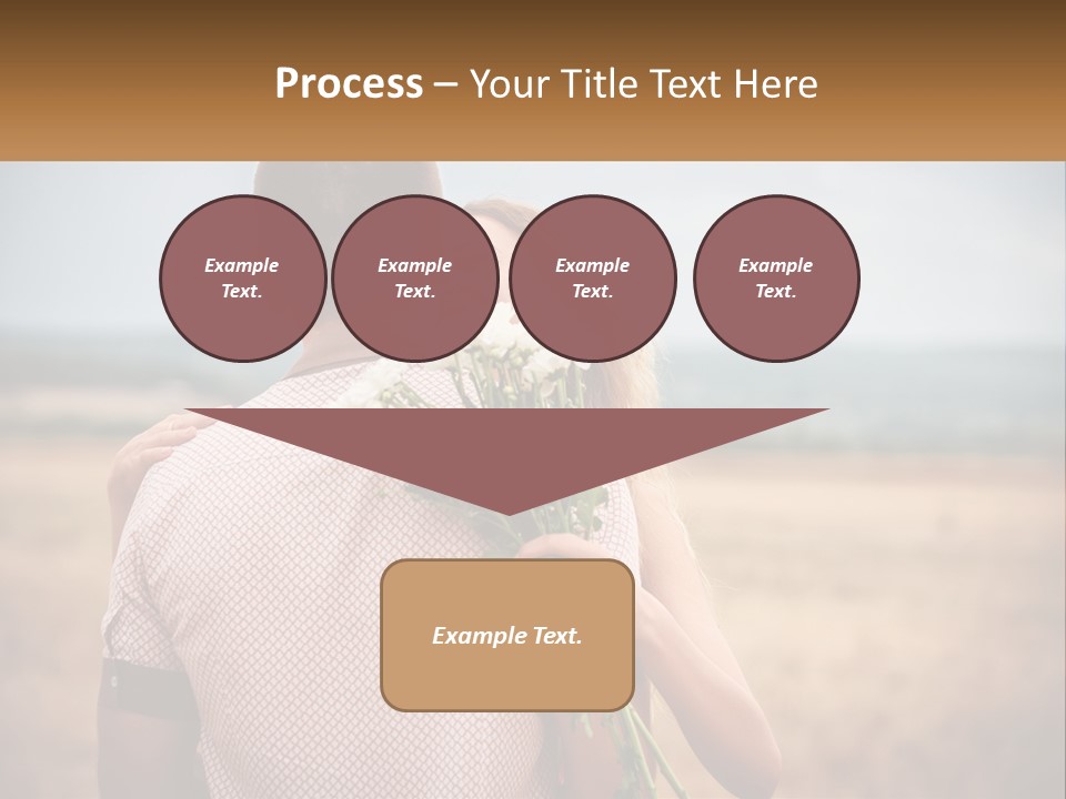 A Man Holding A Bouquet Of Flowers Next To A Woman PowerPoint Template