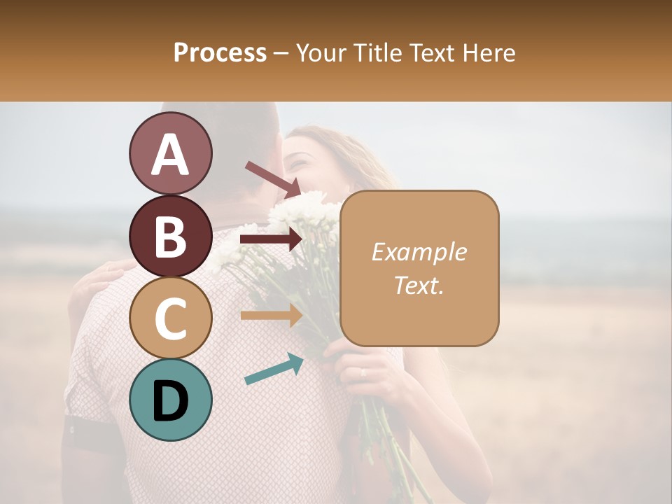 A Man Holding A Bouquet Of Flowers Next To A Woman PowerPoint Template