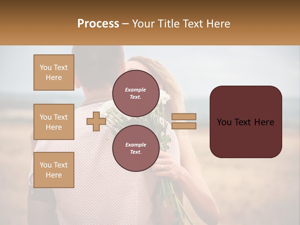 A Man Holding A Bouquet Of Flowers Next To A Woman PowerPoint Template