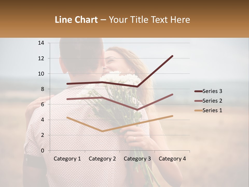 A Man Holding A Bouquet Of Flowers Next To A Woman PowerPoint Template