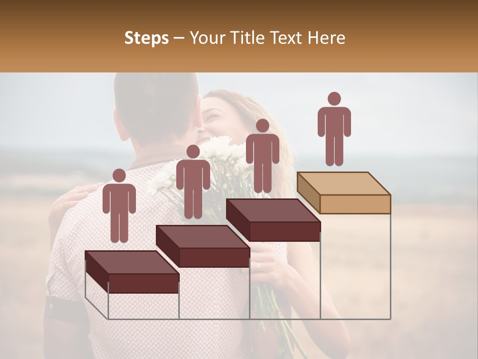 A Man Holding A Bouquet Of Flowers Next To A Woman PowerPoint Template