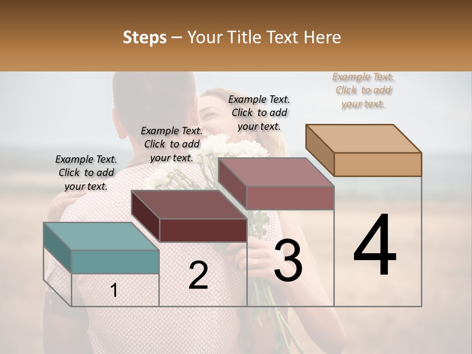 A Man Holding A Bouquet Of Flowers Next To A Woman PowerPoint Template