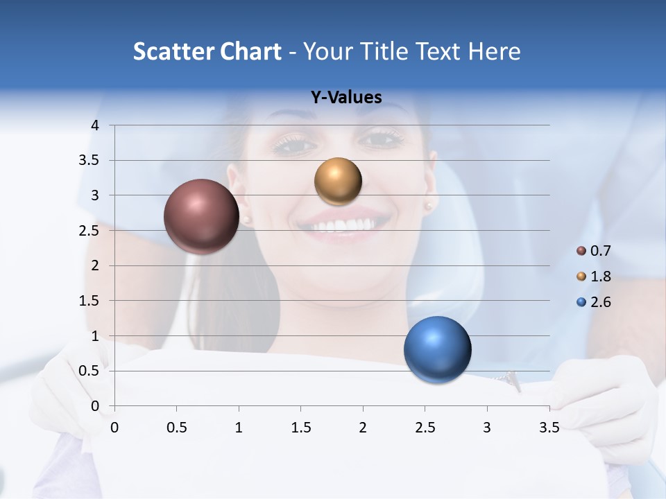 A Smiling Woman In A Dental Chair With A Dentist In The Background PowerPoint Template