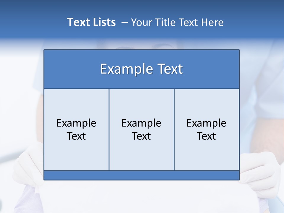 A Smiling Woman In A Dental Chair With A Dentist In The Background PowerPoint Template