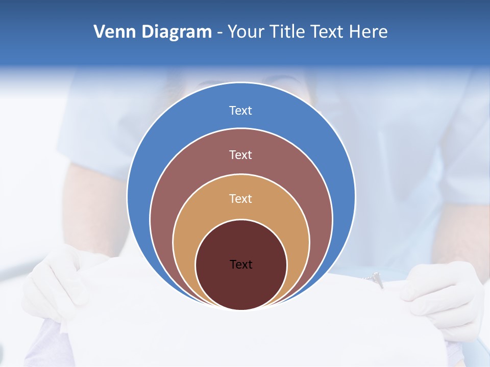 A Smiling Woman In A Dental Chair With A Dentist In The Background PowerPoint Template