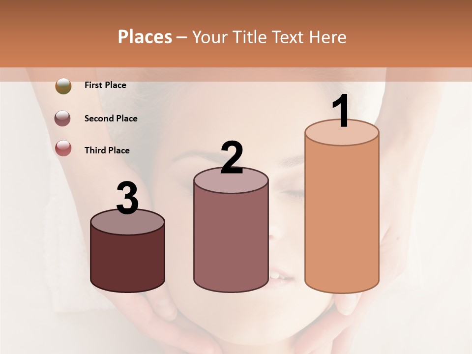 A Woman Getting A Head Massage From A Massager PowerPoint Template