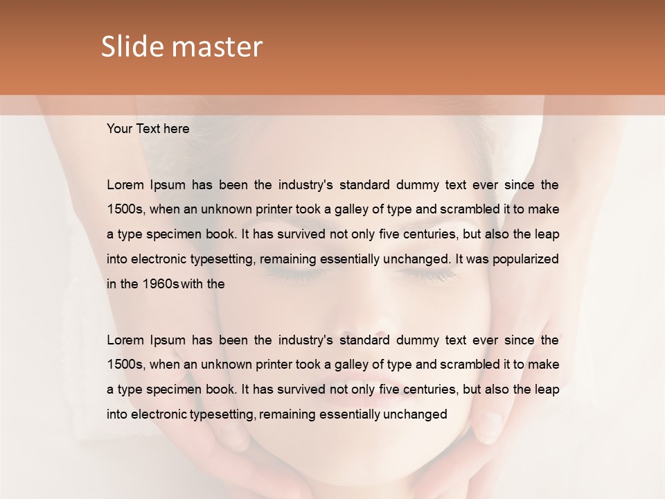 A Woman Getting A Head Massage From A Massager PowerPoint Template