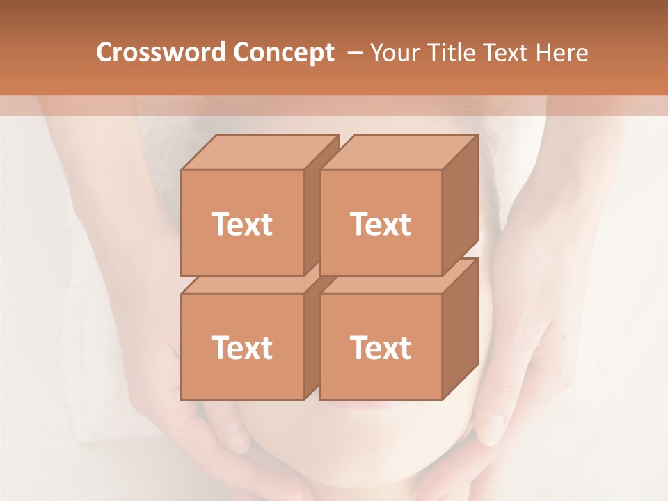 A Woman Getting A Head Massage From A Massager PowerPoint Template