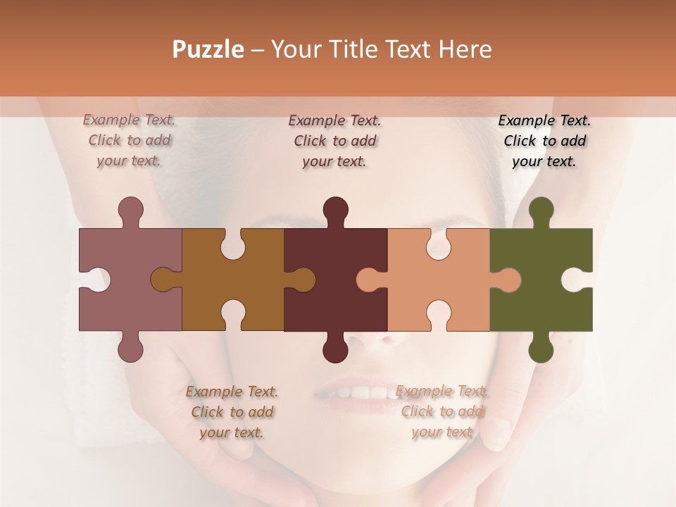 A Woman Getting A Head Massage From A Massager PowerPoint Template