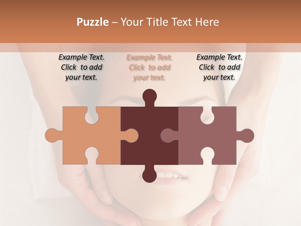 A Woman Getting A Head Massage From A Massager PowerPoint Template