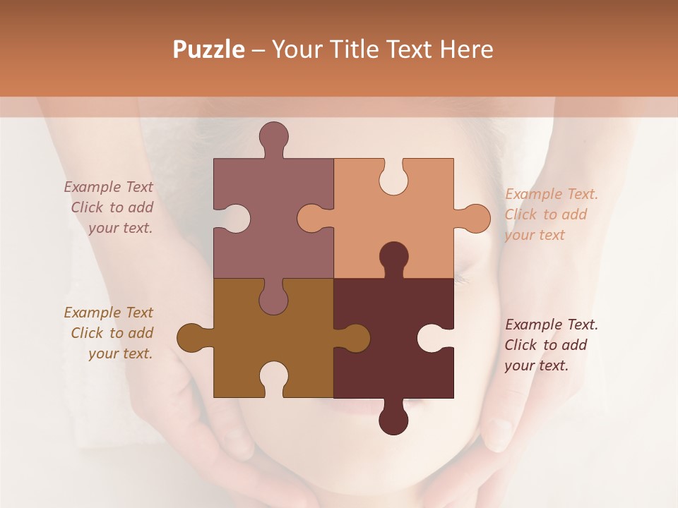 A Woman Getting A Head Massage From A Massager PowerPoint Template