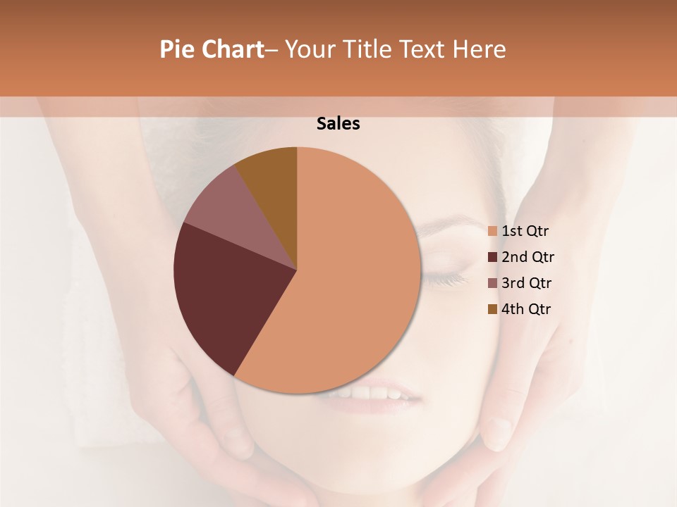 A Woman Getting A Head Massage From A Massager PowerPoint Template