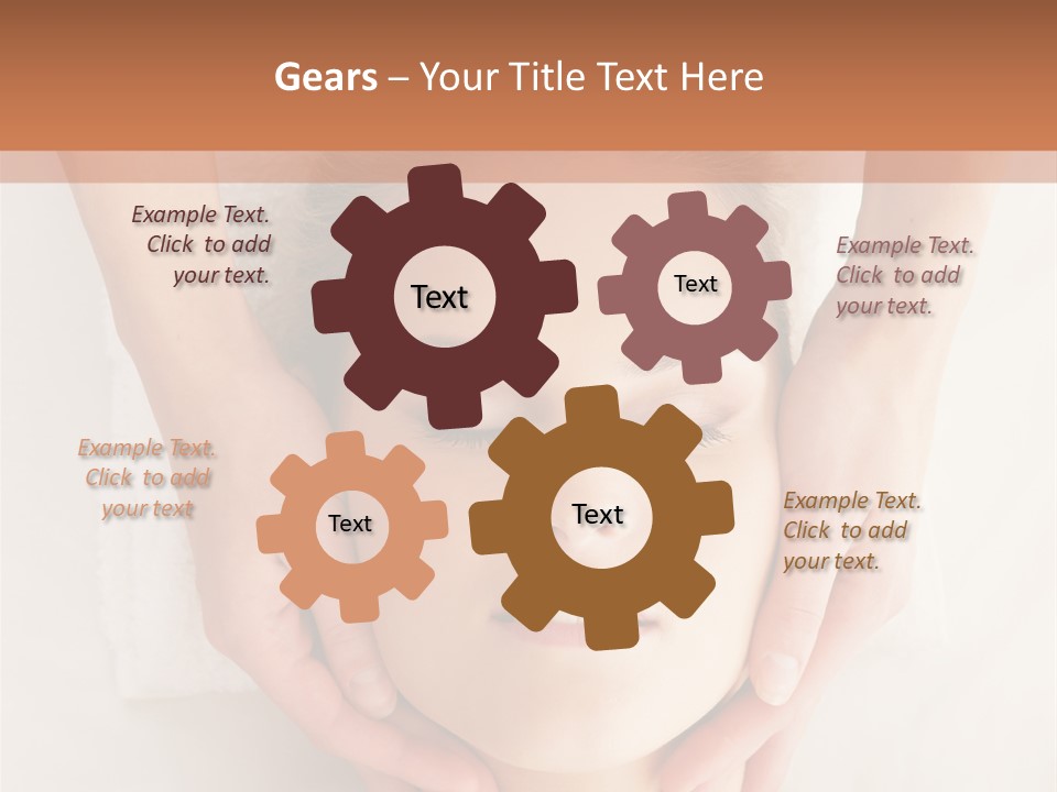 A Woman Getting A Head Massage From A Massager PowerPoint Template