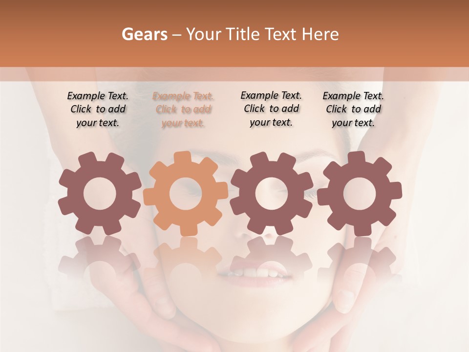 A Woman Getting A Head Massage From A Massager PowerPoint Template